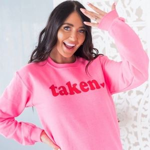 ModCloth Valentines Day Pink Graphic Sweatshirt - NWT